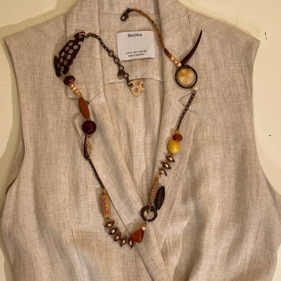 NWOT Long linen cardigan/vest with 4 buttons - Picture 6 of 6